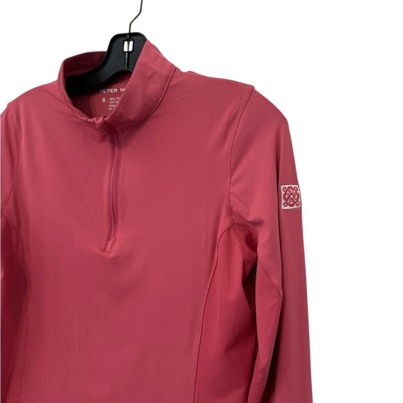 PETER MILLAR WOMEN'S SUN PROTECTION LONG SLEEVE 1/4 ZIP TOP GOLF PINK SMALL NEW - Picture 3 of 14